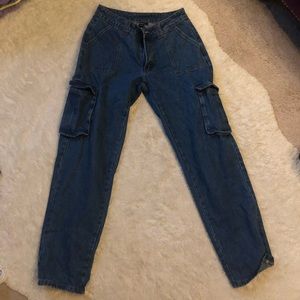 Dark blue cargo joggers